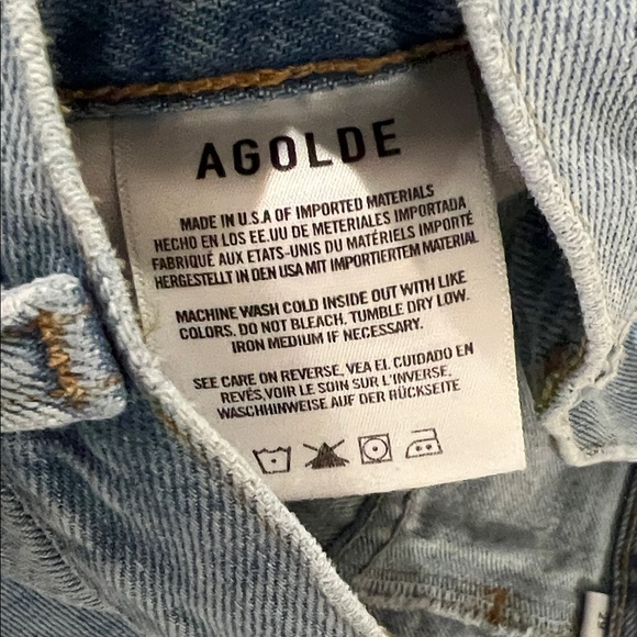 Agolde Sky Blue Denim Skirt - Picture 8 of 10